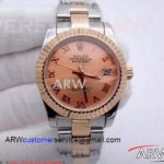 Perfect Replica Rolex Lady Datejust 28mm Watch -  2-Tone Rose Gold Case And Band Roman Mark Dial